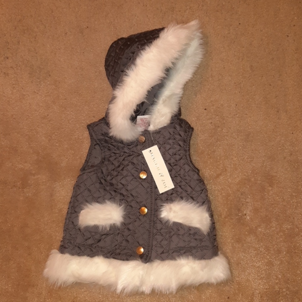 Infant Baby Girl Faux Fur & Polyester Vest